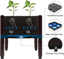 MAYOLIAH Raised Garden Bed with Drainage Elevated Planter Box Plastic Raised Beds for Gardening Vegetables Herb Flowers, Perfect for Indoor Outdoor Planting, 6 Boxes Brown by GreenHaven Gardens