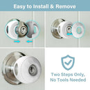 Child Proof Door Knob Covers (4 Pack), Toddler Door Locks, Baby Proof Safety Locks for Doors, Easy Install & No Tools Needed by TinyTreasures Baby Boutique