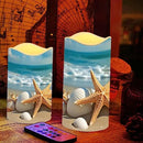 Ystardream Beach Starfish Flameless Candles with Remote Battery Operated Candles Realistic LED Candles with Remote and Timer Set of 4 for Valentines Home Wedding Birthday Decoration by GreenHaven Gardens