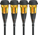 Flickering Flames Torch Light Solar Garden Lights Waterproof Landscape Lighting - 4 Pack by GreenHaven Gardens