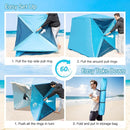 Night Cat Pop-up Beach Tent: 3 4 Persons Beach Shelter with Canopy and Footprint, UPF 50+ UV Protection Backyard Camping Outdoor Canopy Poles Not Included by TinyTreasures Baby Boutique