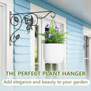 2 Pack Heavy Duty Plant Hooks for Hanging - 12 Inch Metal Wall Hangers Indoor/Outdoor, Sturdy Plant Bracket for Bird Feeders, Planters, Lanterns, Wind Chimes - Patio, Garden, Home Decor (Black) by GreenHaven Gardens