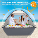 COMMOUDS Beach Tent Sun Shade for 3/4-5/6-7/8-10 Person, UPF 50+ Beach Sun Shelter Canopy Tent, Lightweight, Easy Set Up and Carry by TinyTreasures Baby Boutique