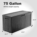 75 Gallon Resin Deck Box, Lockable Outdoor Storage Box for Patio Cushions Storage Furniture,Garden Tools, Pool Supplies, Weatherproof and UV Resistant（Black） by GreenHaven Gardens