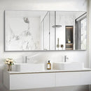 Silver Bathroom Mirror for Wall, 30x60 Inch Rectangle Mirrors with Metal Frame, Modern Vanity Large Wall Mirror for Bathroom Living Room, Entryway Hangs Horizontal or Vertical by CozyNest Decor