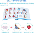 Origami Kit for Kids Ages 5-16, 108 Sheets with 54 Patterns & Instruction Book | Origami Paper Kit for Beginners & Advanced | Arts & Crafts Toys for Girls & Boys Ages 8-12 | Birthday & Christmas Gifts by TinyTreasures Baby Boutique