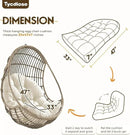 Egg Chair Cushion Replacement, Waterproof Outdoor Hanging Egg Chair Cushion Hammock Swing Chairs Cushions Pads, U-Shaped Thickened Cushions for Hanging Eggs Chairs, 47x33x7 Inches (Cream) by GreenHaven Gardens