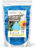 20-20-20 Water-Soluble Fertilizer – Powder for Liquid Plant Food for Indoor & Outdoor Plants, Orchids, Vegetables, Lawns, Flowers – 20 20 20 Fertilizer 2 Quarts (4 lbs) by GreenHaven Gardens