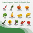 Organo Republic 25 Summer Vegetable Garden Seed Variety Pack - 6,510+ Non-GMO Heirloom Veggie & Greens Seeds for Outdoors & Indoor Home Garden, Including Collards, Pepper, Okra, Onion, Bean, Cucumber by GreenHaven Gardens