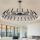 Black Modern Chandelier Large Chandelier Lighting Adjustable Ceiling Pendant Light 24-Light Pendant Light Fixtures for Living Room Dining Room by CozyNest Decor