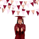 Burgundy Party Decorations Rose Gold Maroon Pink Fabric Triangle Pennant Banner Pink Garnet Flag Bunting Garland for Graduation Wedding Birthday Bridal Shower Bachelorette Anniversary Party Supplies by GreenHaven Gardens