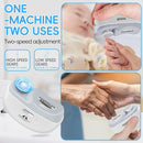 Electric Nail Clipper 2 in 1, Baby Nail Trimmer Electric, Baby Automatic Nail File with Polishing, LED Lights, Nail Chip Storage, USB Charging, 2 Speed Levels for Babies and Adults (White) by TinyTreasures Baby Boutique