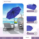 Midtown Umbrellas 10-Year-No-Fade - 9 Ft - UV Proof Midnight Blue Polyester Fabric - Umbrella Outdoor Patio, Auto-Tilt Aluminum Frame Patio Umbrella for Garden, Pool & Deck - Black Pole by GreenHaven Gardens