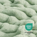 Amélie Home Faux Fur Throw Blanket for Couch, Cozy Fuzzy Fluffy Fur Luxurious Soft Striped Plush Gift Blankets for Family Sofa Chair Bed Living Room Bedroom, 55"x70", Sage Green by CozyNest Decor