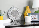 NAT & Jules Sunflower Shaped Dimensional Indoor Outdoor 12 inch Cast Resin Decorative Garden Stepping Stone, Patio, Walkway Sculpture Yard Art, Stone Grey by CozyNest Decor
