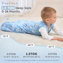 Yoofoss Baby Sleep Sack 12-18 Months, 1.5 Tog Baby Wearable Blanket with 2-Way Zipper, 100% Cotton Organic Fabric Winter Infant Sleeping Sack, Warm Soft Comfy by TinyTreasures Baby Boutique