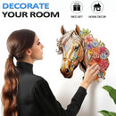 Wooden Puzzles for Adults, Wood Horse Puzzle, Unique Gifts for Men Women, Adult Puzzles (S-8.5 * 8.1in 100pcs) by TinyTreasures Baby Boutique