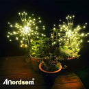 Anordsem Solar Lights Outdoor Waterproof: Garden Light Solar Powered for Yard Outside - Sparkler Fireworks Twinkle Lighting Patio Decor 4 Pack - LED Starburst Gardening Gifts for Women Gardener by GreenHaven Gardens