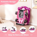 BABY JOY 4-in-1 Baby Walker, Foldable Activity Walker with Adjustable Height & Speed, Music, Lights, Steering Wheel, Comfy Seat Cushion, Activity Baby Push Walker for Boys Girls Aged 6 –18 (Purple) by TinyTreasures Baby Boutique