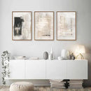 HPINUB Modern Abstract Canvas Art Prints, Black and White, 24"x36", 3-Pack, Neutral, Bedroom, Living Room, Office, Bathroom, Dining Room by CozyNest Decor