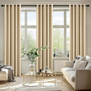 MIULEE Cream Beige Blackout Curtains for Bedroom Living Room 84 Inches Long 2 panels, Thermal Insulated Room Darkening Drapes Solid Grommet Top Noise Reducing Light Blocking Window Curtains 40x84 Inch by TinyTreasures Baby Boutique