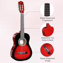 ADM Beginner Acoustic Classical Guitar Nylon Strings Wooden Guitar Bundle Kit for Kid Boy Girl Student Youth Guitarra Online Lessons with Gig Bag, Strap, Tuner, Strings, Picks (34 Inch, Redburst) by TinyTreasures Baby Boutique