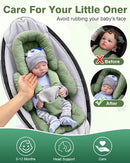Infant Car Seat Head Support with Extra Shoulder Covers Set, Thickened Carseat Cushion for Baby, Breathable Newborn Carseat Insert for Stroller Swing by TinyTreasures Baby Boutique