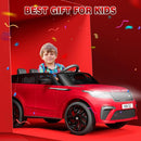 Licensed Land Rover Kids Electric Car, Ride On Toys for 4-8 Year Olds with Mp3 Player, Remote Control, Rocking, Pull Rod (Red) by TinyTreasures Baby Boutique