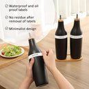 HOMCDALY Olive Oil and Vinegar Dispenser Set, Two 16oz Ceramic Oil Dispenser for Kitchen, Kitchen Dispenser Bottle for EVOO Vinegar Syrups, Modern Farmhouse Design| Set of 2 – Black by CozyNest Decor