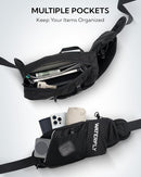 WATERFLY Fanny Pack Waist Bag: Hiking Water Bottle Holder with Strap Waist Pack for Women Men Hydration Hip Packs for Running Walking Traveling-Black by TinyTreasures Baby Boutique