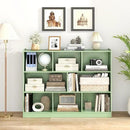 Tangkula 8-Cube Bookcase, Wood 3 Tier Open Storage Bookshelf, Modern Multipurpose Display Cabinet for Living Room, Study, Reading Nook, 48 x 12.5 x 36.5 Inch (Green) by CozyNest Decor