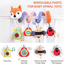 Koty Car Seat Toys, Infant Baby Spiral Plush Activity Hanging Toy for Stroller Bar Pram Crib with Music Box BB Squeaker & Rattles(Orange Fox) by TinyTreasures Baby Boutique