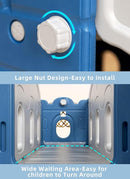 8 in 1 Toddler Slide and Climber Playset Indoor Outdoor Kids Slide with Basketball Hoop,Telescope, Storage Space, Freestanding Backyard Playground for Toddler Age 1-3, Blue by TinyTreasures Baby Boutique