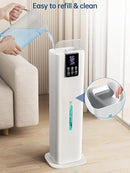 8L Smart Humidifiers for Bedroom Large Room, 2.1Gal Cool Mist Top Fill Diffuser Ambient Light, App & Remote Control, 3 Mist Modes, Quiet Humidifier for Home Office Plant (White) by TinyTreasures Baby Boutique