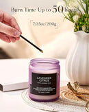 M&SENSE Lavender Citrus Scented Candle, Natural Soy Wax for Home Scented, Stress Relief 7.05oz 50H Burn Time Aromatherapy Candle Gift for Mom Friends Teacher & Spa Bath Yoga by CozyNest Decor