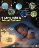 Bunny Alarm Clock for Kids with Night Light, Sleep Training Clock Time to Wake Clock, Rechargeable Silicone Light for Bedroom, Perfect Sleep Companion for Boys Girls by TinyTreasures Baby Boutique