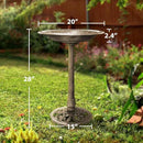 VIVOHOME 28 Inch Height Polyresin Lightweight Antique Outdoor Garden Bird Bath Copper by GreenHaven Gardens