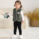 Baby Boys Girls Fleece Vest Zip Up Cute Bear Jackets Fuzzy Fall Winter Warm Clothes Newborn Outwear for Toddler Infant by TinyTreasures Baby Boutique