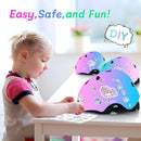 Adjustable Kids Bike Helmet with Knee & Elbow Pads Set, Color Gradient Design for Boys and Girls Aged 3-14+, for Skateboarding, Scooter, Roller & Inline Skating, Longboard by TinyTreasures Baby Boutique