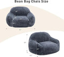 Giant Bean Bag Chair, Oversized Bean Bag Chairs for Adults and Kids, Gaming Chair Stuffed Memory Foam | Storage | Non-Slip, Removable Bean Bag Sofa Comfy Chair for Bedroom, Livingroom (Grey) by CozyNest Decor
