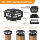 Solar Post Lights Outdoor, 20LM Fence Post Cap Lights,Waterproof, 2 Light Modes, Fit 3.5x3.5in 4x4in 5x5in Wooden Post, Solar Power Deck Lights for Garden Deck Patio Decoration（Black 4Pack） by GreenHaven Gardens
