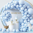 RUBFAC 129pcs Pastel Blue Balloons Different Sizes 18 12 10 5 Inch for Garland Arch, Light Blue Balloon for Birthday Baby Shower Gender Reveal Easter Wedding Party Decoration by TinyTreasures Baby Boutique