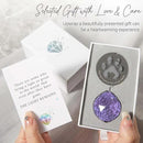 Dog Memorial Gifts, Unique Loss of Pet Sympathy Idea, Purple Crystal Ball Rainbow Suncatcher with Paw Print for Cat or Dog Remembrance and Bereavement by GreenHaven Gardens