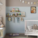 Heimlove 24 Inch Nursery Floating Shelves, Nursery Book Shelves for Wall, Wall Bookshelf for Kids Solid Wood Wall Mounted Shelves for Books,Toys and Decor Storage, Set of 2 by TinyTreasures Baby Boutique