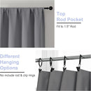 Simplebrand Ava Light Grey Blackout Curtains for Bedroom 63 Inch Length 2 Panels, Solid Thermal Insulated Energy Saving Rod Pocket Window Treatment Curtains Blackout Drapes, W40 x L63 Inch, Light Grey by TinyTreasures Baby Boutique