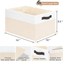 6 Pack Large Toy Box Chest, Collapsible Sturdy Toy Storage Organizer Bins Baskets for Kids, Boys, Girls, Nursery, Playroom, Shelf Baskets for Lego Puzzle Balls, Game Organizer (14L*10W*9.5H) by CozyNest Decor