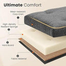 Furniliving Ottoman Bench with Storage, Folding Storage Ottoman Bench with Wood Legs, Upholstered Bedroom Bench with Button-Tufted, Entryway Bench Storage Bench for Bedroom, Linen (Darkgrey) by CozyNest Decor