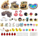 Dracarys Selected 50 Pieces Fairy Garden Accessories, Animals, Miniature Figurines, Micro Landscape Ornaments Kit, DIY , Environmental Resin by GreenHaven Gardens