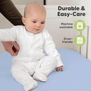 KeaBabies 2-Pack Organic Crib Sheets for Boys, Girls - 52x28 Fitted Crib Mattress Sheet Neutral, Breathable Jersey Cotton Cover for Baby Bed, Toddler Mattress, Soft & Cute Prints (Blue Flax) by TinyTreasures Baby Boutique