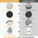 Picnic Blanket, 80''x80'' Waterproof Outdoor Blankets, Picnic Mat Washable for Beach, Picnic Blankets for Camping on Grass with Shoulder Strap - Yellow & White by TinyTreasures Baby Boutique